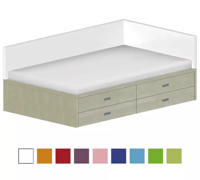 Lôžko drevodekor 120x200cm - Brillint white