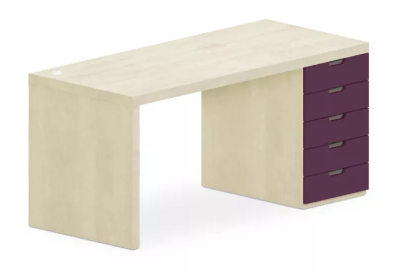 Stôl so zásuvkovým kontajnerom 160x70cm - Viola