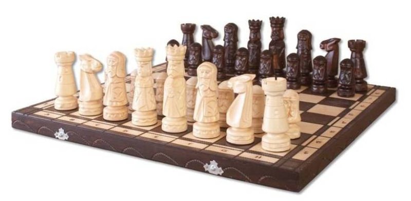 Šachy dřevěné z bukového dřeva 50x50cm