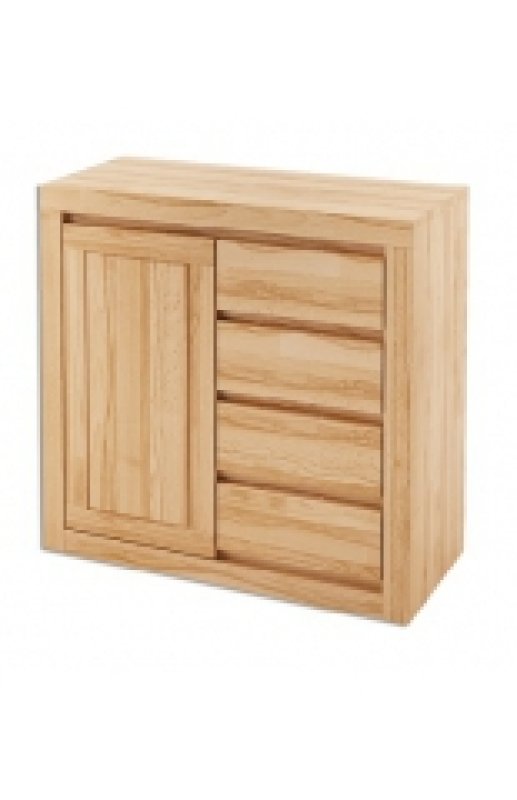 Komoda kombinovaná z prírodného buku 90x41x90cm - Koniak