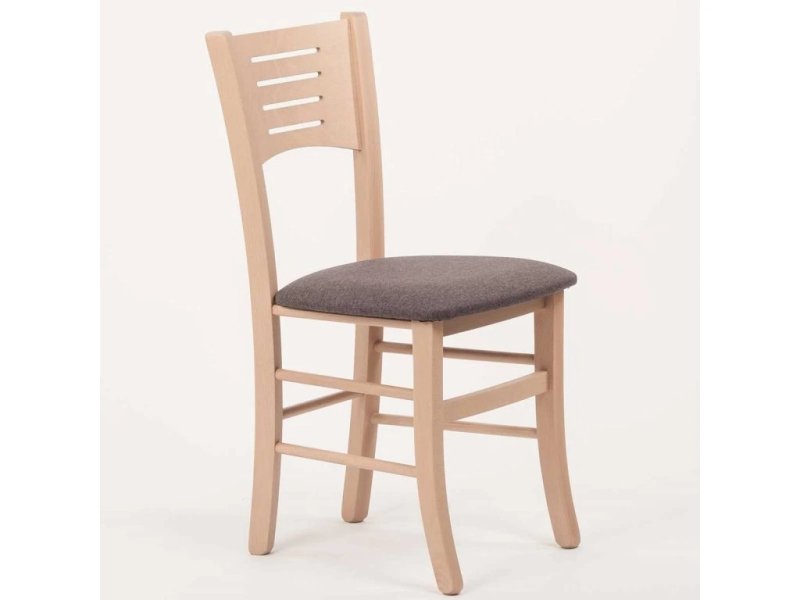 Dřevěná židle Verona - VERONA látka  - Tmavě hnědá