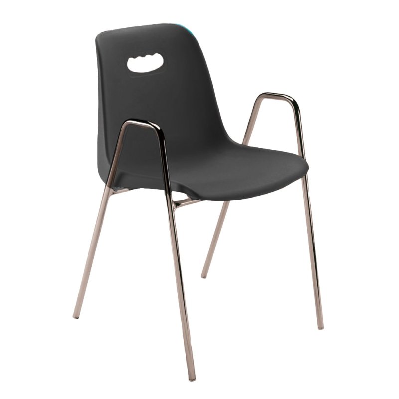 Židle D18-2, rám s područkami - Světle modrá