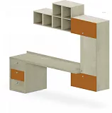 Stolová zostava 260x55x220cm - Brillint white