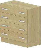 Skříň policová, zásuvky 80x42x82,5cm - Třešeň