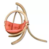 Kreslo závesné z masívneho smrekového dreva 230x195x120cm - Zelená