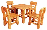 MAX - zahradní set  z masivního olšového dřeva, lakovaný  - Týk