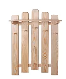 Vešiaková stena z masívnej borovice 58x26x89cm - Orech