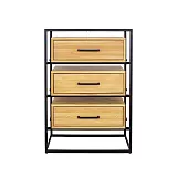 Komoda kombinovaná z masívneho prírodného dubu 70x42x100cm - Dub bielený