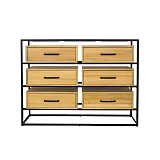 Komoda kombinovaná z masivního přírodního dubu 82x42x60cm - Dub bělený