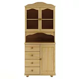Vitrína z masivní borovice 80x47x190cm - Borovice