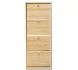 Botník s výklopnými zásuvkami z masívnej borovice 57x29x150cm - Jelša