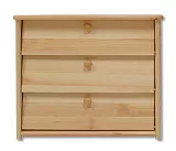 Botník s výklopnými zásuvkami z masívnej borovice 62x40x63cm - Jelša