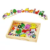 Dřevěná navlékací sada - Farma