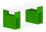 Stůl s úložnými podnožemi 160x70cm - Mamba green
