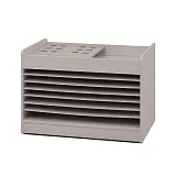 Úložný prostor s šesti přihrádkami na karty a listy - Šedá